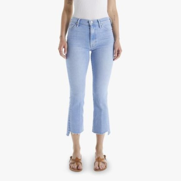 MOTHER | The Insider Crop Step Fray Embroidered Jeans (Crafty Side) Size 32 NWT - Picture 2 of 7